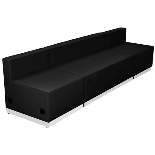 Black white leather - black, pc