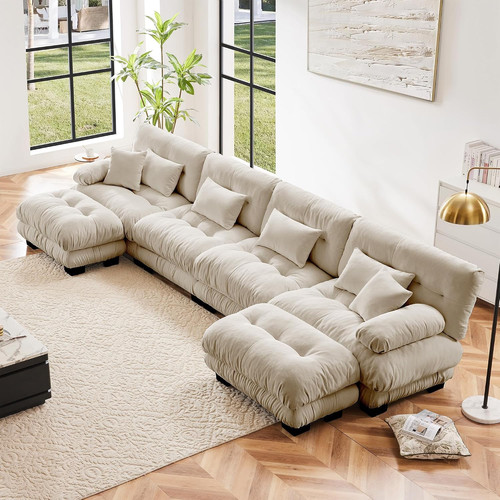 173 shaped modern sofa - 173.2”,